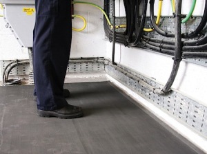 Typical applications for electrical safety matting include when working in front of switchboards, machine control gear, in plant rooms and lift control gear rooms, and also as portable protection for site engineers working on live equipment.  BigDug
