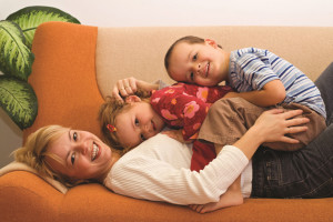 Vent-Axia family on couch
