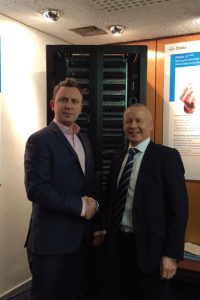 Geoff Byrne (left), business development manager, Precision Cables with Tony Vose, MMS